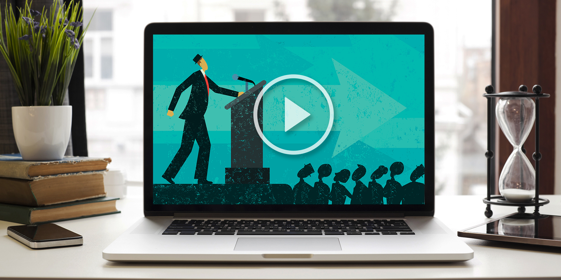 パワーポイントだけでなく動画を用いたプレゼンで効果的な説明を。